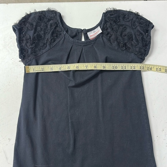 Hanna Andersson Tulle Rosette Sleeve Jersey Knit Dress 110 5 - Picture 5 of 6